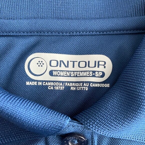 OnTour Pico Web Tech 100 Series Athletic SS Poly Polo Golf Shirt Blue Sz S - Picture 8 of 16
